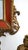 Burgundy Beveled Wall Mirror Porcelain & Brass For Sale - Image 8 of 12