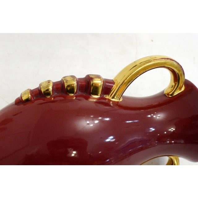 1950s Mid-Century Modern Amphora Vase in Earthenware and Gilding, 1950s For Sale - Image 5 of 11
