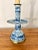 Rewired 1950s Japanese Porcelain Candelabra Table Lamp With Wicker Shade For Sale - Image 4 of 8