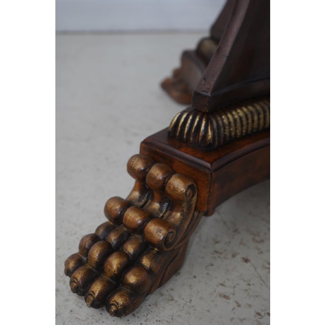 Maitland Smith Round Empire Style Inlaid Top Center Table For Sale - Image 12 of 13
