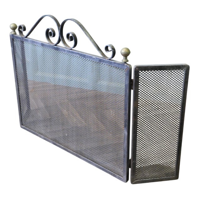 Large Iron Fire Guard, 1900s For Sale