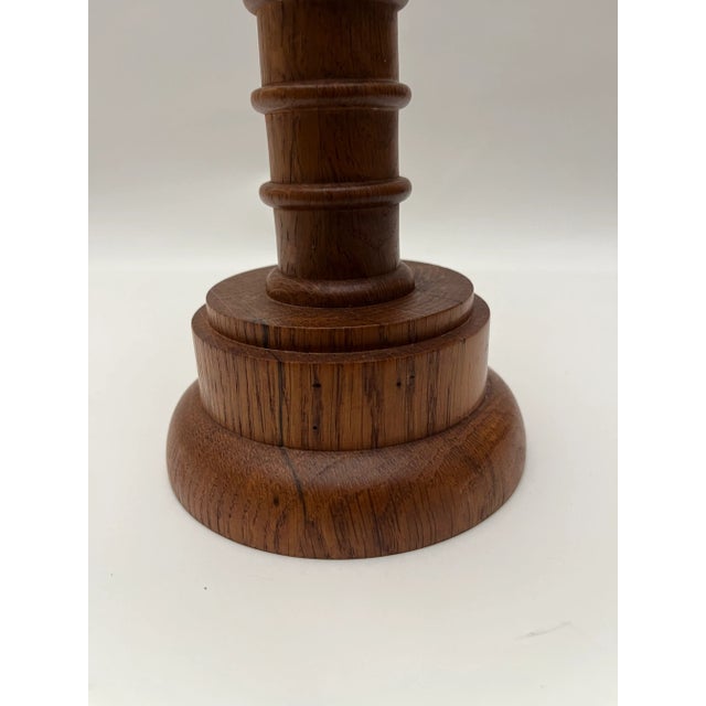 Danish Mid-Century Wooden Candleholder For Sale In New York - Image 6 of 10