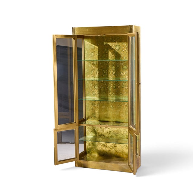 Mastercraft Mid Century Brass Vitrines Cabinet - Pair For Sale - Image 10 of 10