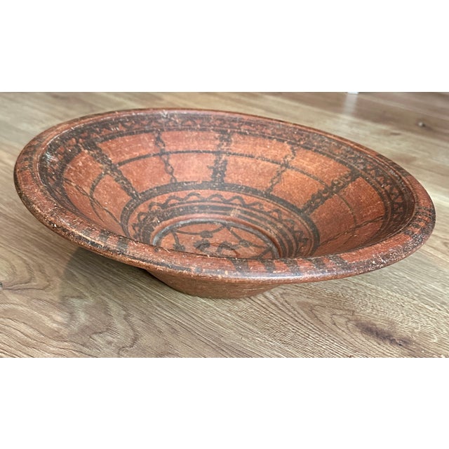 Ceramic 19th Century Ancient Swat Valley Yousafzai Tribal Terracotta Bowl For Sale - Image 7 of 11