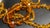 1930s 1930s Art Deco Bohemian Amber Faceted Glass Bead Necklace & Faux Coral Brass Filigree Brooch, 2 Pieces For Sale - Image 5 of 10