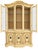 Vintage Stanley Furniture French Provincial China cabinet/hutch in an antique ivory/cream distressed finish. Notable...