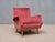 Asko Set of Vintage Chairs in Coral Red Velvet and Beech by Gio Ponti for Asko, 1950s For Sale - Image 4 of 17