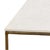 Contemporary Callista Modern White Marble & Brass Coffee Table For Sale - Image 3 of 5