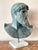 Verdigris Vintage Boho Patinated Plaster Bust of Man For Sale - Image 8 of 10