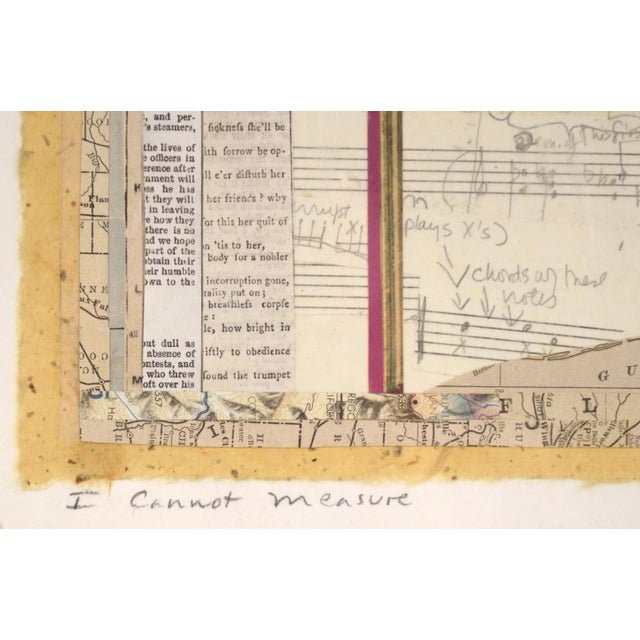 1990s "From Grief I Cannot Measure" Mixed-Media Collage Composition by Graham Moody, Framed For Sale - Image 10 of 12