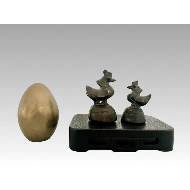 A pair of genuine Old Opium Weights in the form of small stylised birds. Originally used for weighing opium in days gone...