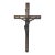Large Vintage Crucifix: Bronzed Jesus, Carved Wood Cross For Sale