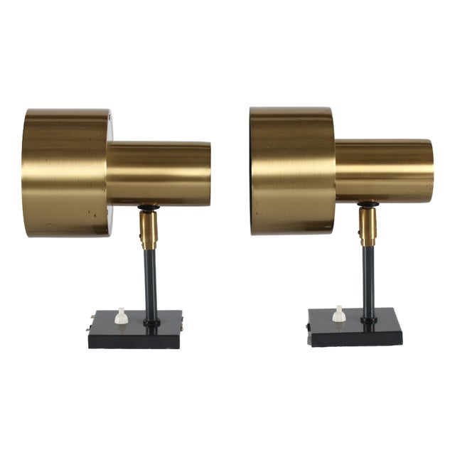 Danish Corda Wall Lights in Brass by Jo Hammerborg for Fog & Mørup, 1960s, Set of 2 For Sale