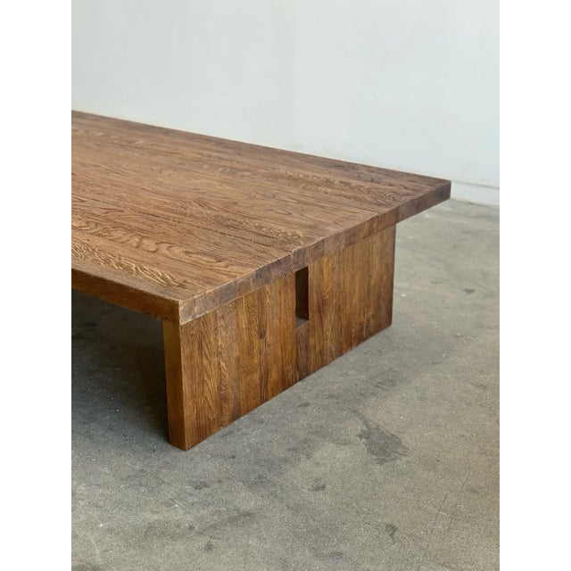 2020s Coffee Table in Reclaimed Oak For Sale - Image 5 of 12