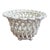 French Country White Ceramic Woven Rope Cachepot Basket For Sale