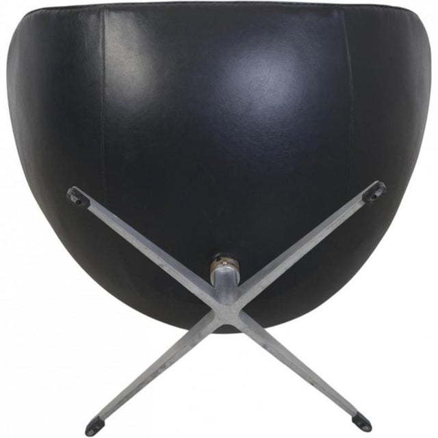 Vintage Egg Chair in Black Leather by Arne Jacobsen, 1963 For Sale - Image 17 of 18