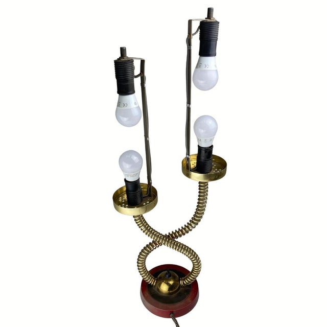 Mid-Century Brass Tubular Architectural Table Lamp, 1960s For Sale - Image 13 of 15