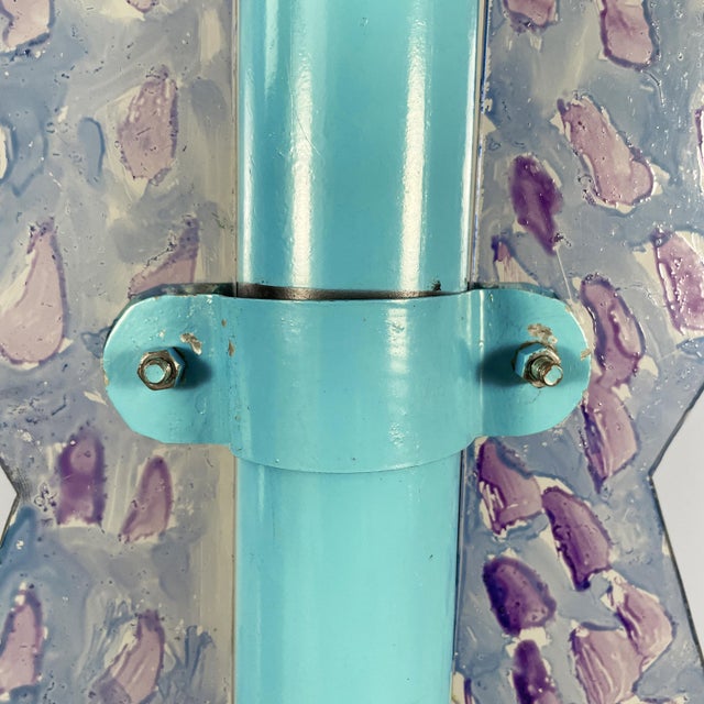 Blue Italian Modern Metropolitan Archangel Floor Lamp in Acrylic Glass and Metal from Ugo La Pietra, 1977 For Sale - Image 8 of 18