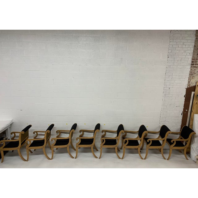 Late 20th Century Set of English Regency Style Dining Armchairs For Sale - Image 13 of 14