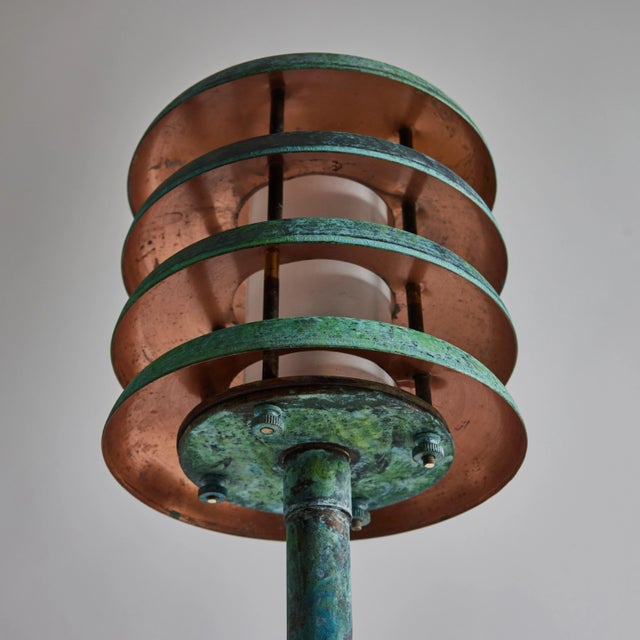 Verdigris 'Gibson' Verdigris Patinated Outdoor Bollard Light by Gary Gibson For Sale - Image 8 of 12