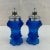 Metal Cobalt Glass and Chrome Salt and Pepper Shakers a Pair For Sale - Image 7 of 9