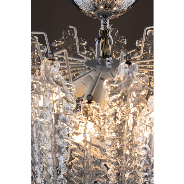 Vintage Murano Glass Chandelier from Venini, 1960s For Sale - Image 9 of 12