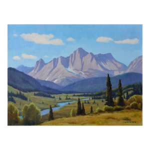 Cataract Creek, Alberta - Canadian Mountain River Valley Landscape by Lloyd C. Laverick