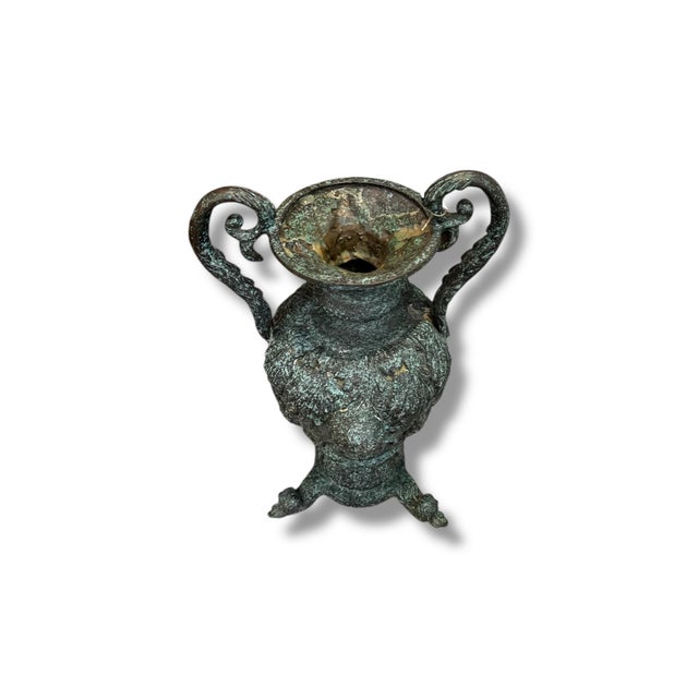 Art Deco Cast Iron Verdegris Patina For Sale - Image 3 of 3