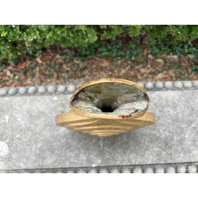 Metal Italian Modern Brass Vase For Sale - Image 7 of 11