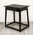 Art Nouveau table made around 1910. Oak legs with recessed joints. Tabletop with scalloped edge. Stained black....