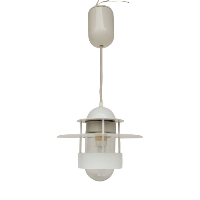 Albertslund Pendant Lamp in Metal and Glass from Louis Poulsen, 1980s For Sale