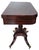 Wood Antique American 19th C Regency Mahogany Flip Top Leather Game Table & Console For Sale - Image 7 of 18
