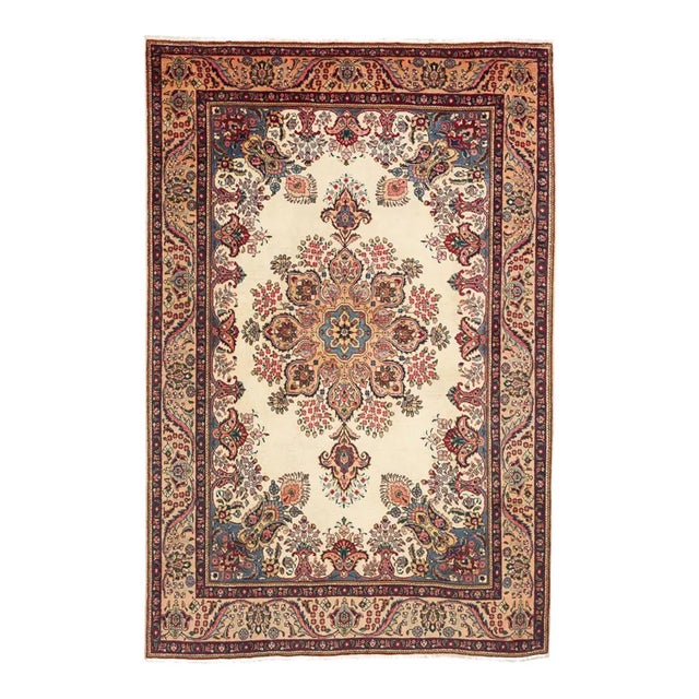 Middle Eastern Hand-Knotted Wool Tabriz Rug For Sale