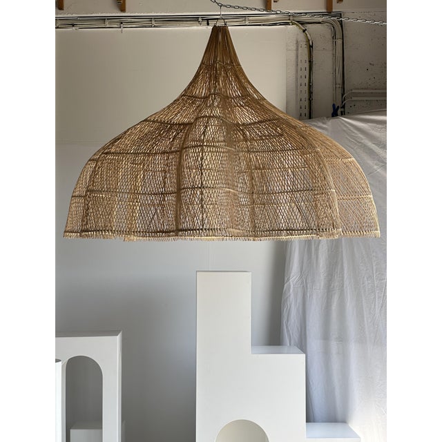 Vintage Rattan Hanging Light, 2010s For Sale - Image 10 of 18