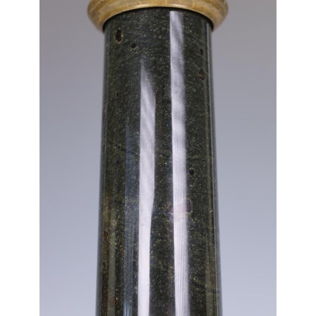 Antique 19th Century French Black Marble Column Table Lamp with Gilt Rococo, 1890 For Sale - Image 10 of 17