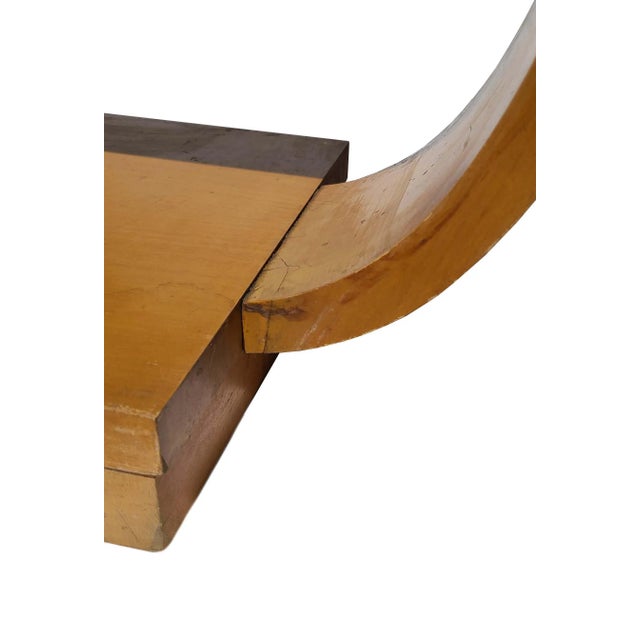 1930s Gilbert Rohde for Brown Saltman Art Deco U-Shape Occasional End Table W/Original Finish, Attributed For Sale - Image 10 of 11