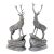 Patinated, Large, After Jules Moigniez, Marble Base, Bronze Stag Sculptures, Set of 2!! For Sale