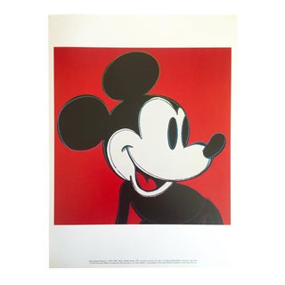 Andy Warhol Foundation Vintage 1995 Lithograph Print Pop Art Poster " Myths : Mickey Mouse " 1981 For Sale