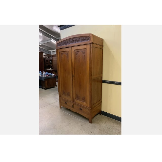 Antique Art Nouveau Wardrobe, 1900 For Sale - Image 6 of 9
