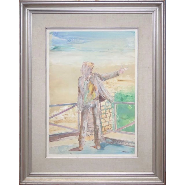 Portrait - Original Acrylic Painting by Robert Carroll - 1969 ca. 1969 ca. For Sale