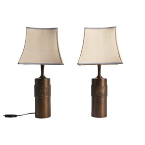 Modern Scandinavian Bronze Lamps 750 by Stig Blomberg, 1960s, Set of 2