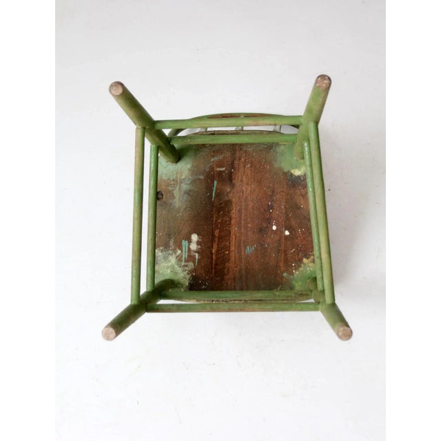 Antique Painted Spindle Back Chair For Sale - Image 10 of 12
