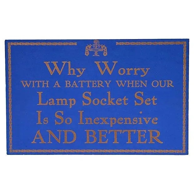 American Lamp Socket Set Store Sign For Sale - Image 3 of 3