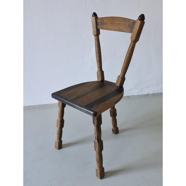 Brutalist Sculptural Tripod Dining Chairs, 1970s, Set of 4 For Sale - Image 4 of 10