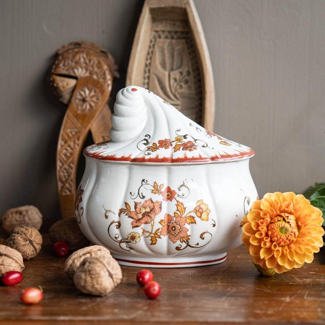 Ceramic Vintage Porcelain Candy Dish by Albert Laurent for Couleuvre, 1940s For Sale - Image 7 of 15