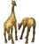 American Mid 20th Century Handmade Americana Brass Giraffe Figurines- S/2 For Sale - Image 3 of 6