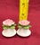 1950s Vintage Porcelain Pink Floral Individual Salt & Pepper Shakers - Set of 8 For Sale - Image 5 of 6