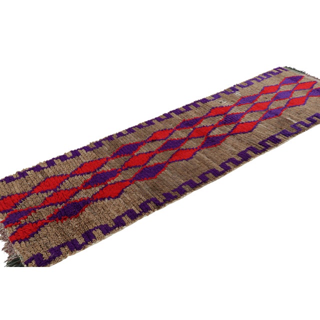 Rug & Kilim Vintage Moroccan Runner With Polychromatic Diamond Patterns, From Rug & Kilim For Sale - Image 4 of 7