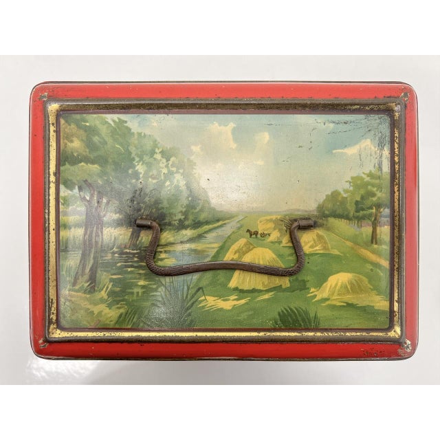 1920s Antique Dutch Tin Box, 1920s For Sale - Image 5 of 10