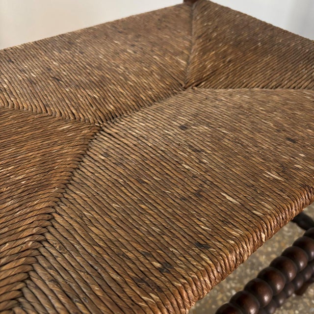 1940s Small Vintage Bobbin Wooden Stool, 1930s For Sale - Image 5 of 9